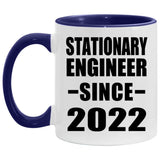 Stationary Engineer Since 2022 - 11oz Accent Mug Purple