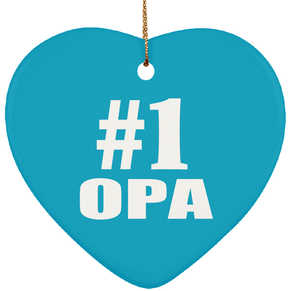 Number One #1 Opa - Heart Ornament