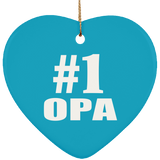 Number One #1 Opa - Heart Ornament