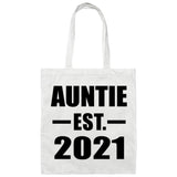 Auntie Established EST. 2021 - Tote Bag White