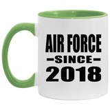 Air Force Since 2018 - 11oz Accent Mug Green