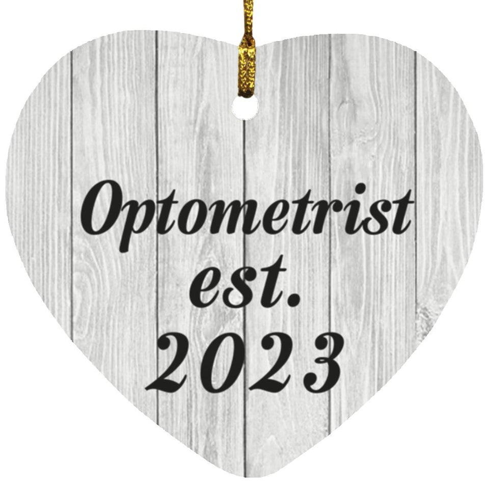 Optometrist Established Est. 2023 - Heart Ornament F