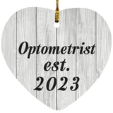 Optometrist Established Est. 2023 - Heart Ornament F