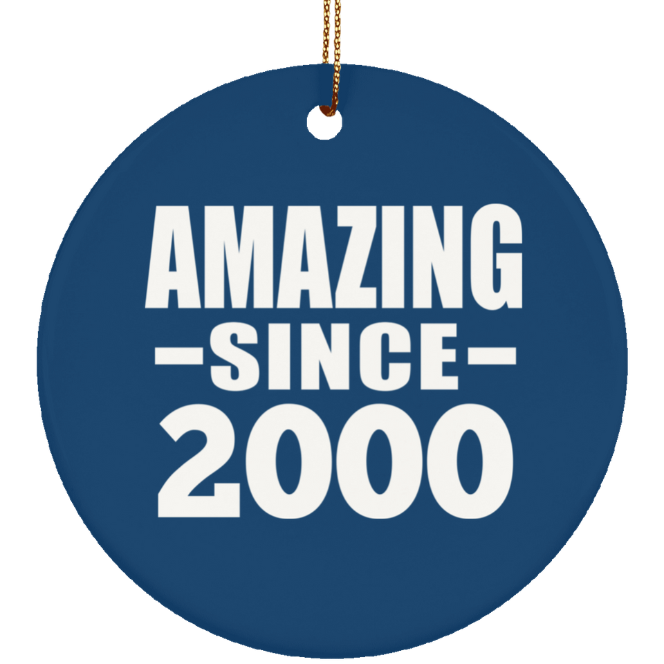 24th Birthday Amazing Since 2000 - Circle Ornament