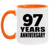 97th Anniversary 97 Years - 11oz Accent Mug Orange