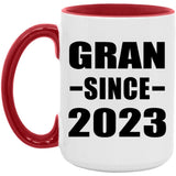 Gran Since 2023 - 15oz Accent Mug Red