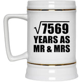87th Anniversary Square Root of 7569 Years As Mr & Mrs - Beer Stein