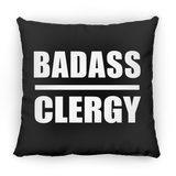 Badass Clergy - Throw Pillow Black