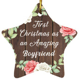 First Christmas As an Amazing Boyfriend - Star Ornament A