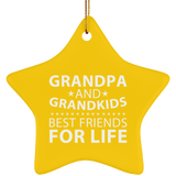 Grandpa and Grandkids, Best Friends For Life - Star Ornament