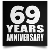 69th Anniversary 69 Years Anniversary - Poster Square