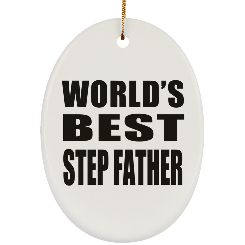 World's Best Step Father - Oval Ornament
