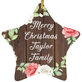 Merry Christmas Taylor Family - Star Ornament A