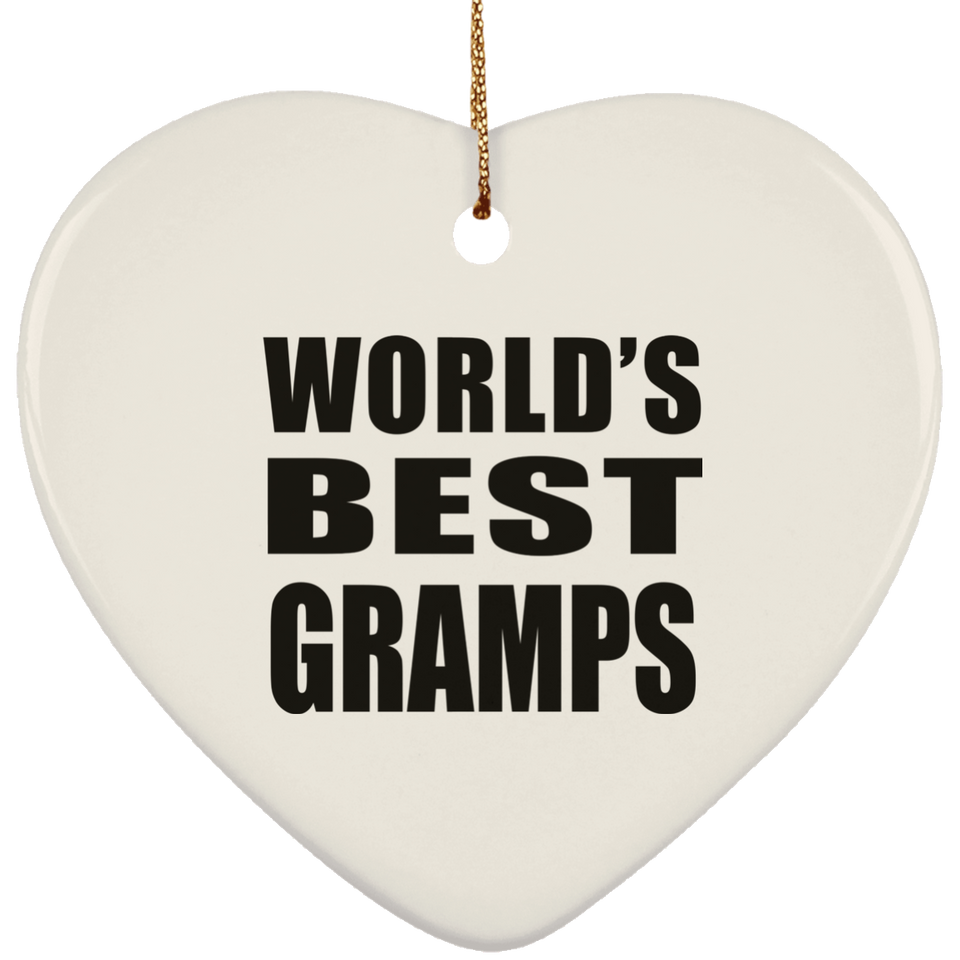 World's Best Gramps - Heart Ornament
