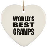World's Best Gramps - Heart Ornament
