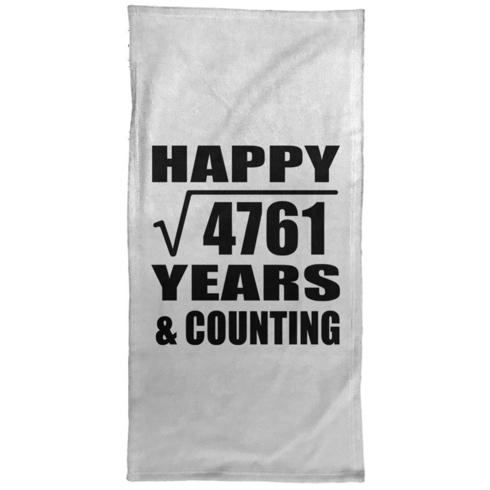 Happy 69th Anniversary Square Root of 4761 Years & Counting - Hand Towel