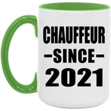 Chauffeur Since 2021 - 15oz Accent Mug Green