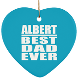 Albert Best Dad Ever - Heart Ornament