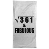19th Birthday Square Root of 361 & Fabulous - Hand Towel