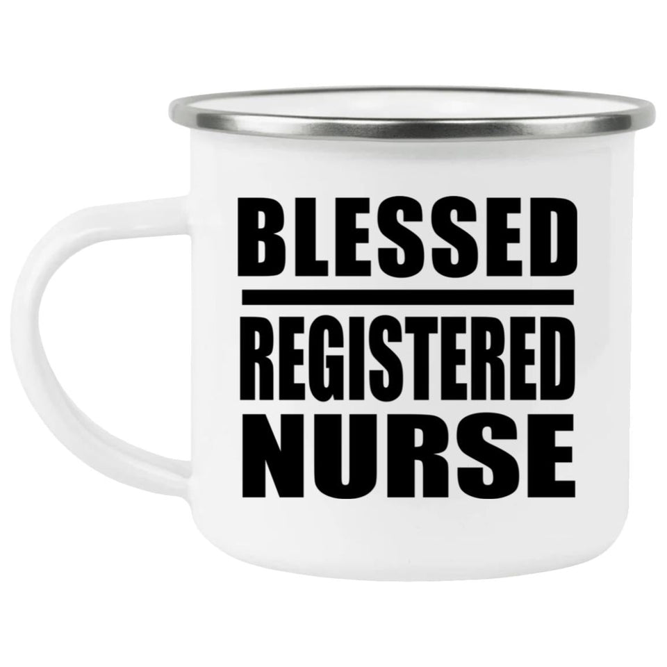 Blessed Registered Nurse - 12oz Camping Mug
