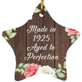 99th Birthday Made In 1925 Aged To Perfection - Star Ornament A