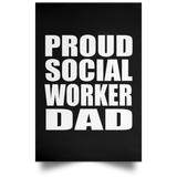 Proud Social Worker Dad - Poster Portrait