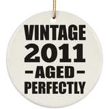 13th Birthday Vintage 2011 Aged Perfectly - Circle Ornament