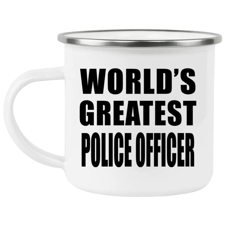 World's Greatest Police Officer - 12oz Camping Mug