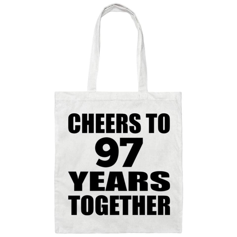 97th Anniversary Cheers To 97 Years Together - Tote Bag White