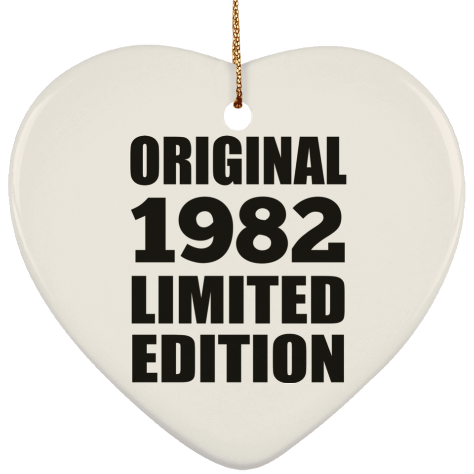42nd Birthday Original 1982 Limited Edition - Heart Ornament