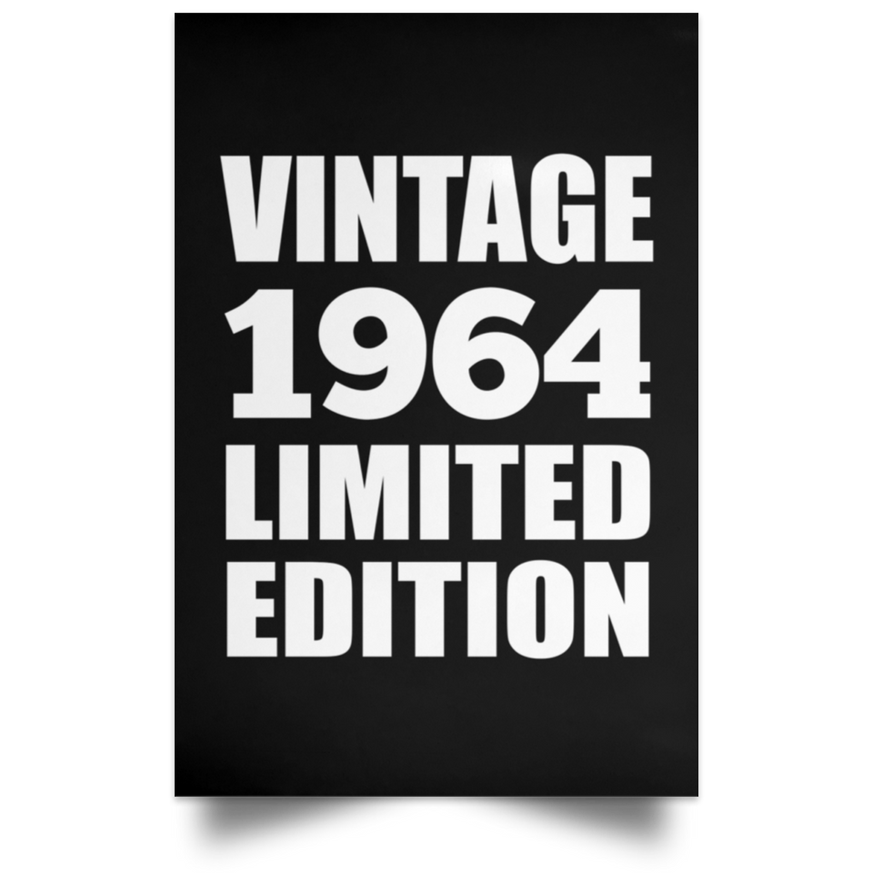 60th Birthday Vintage 1964 Limited Edition - Poster Portrait