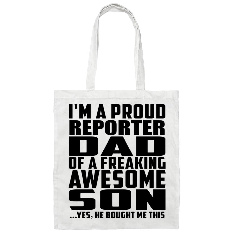 Proud Reporter Dad Of Awesome Son - Tote Bag White