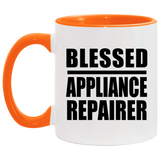 Blessed Appliance Repairer - 11oz Accent Mug Orange