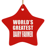 World's Greatest Dairy Farmer - Star Ornament