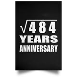 22nd Anniversary Square Root of 484 Years Anniversary - Poster Portrait