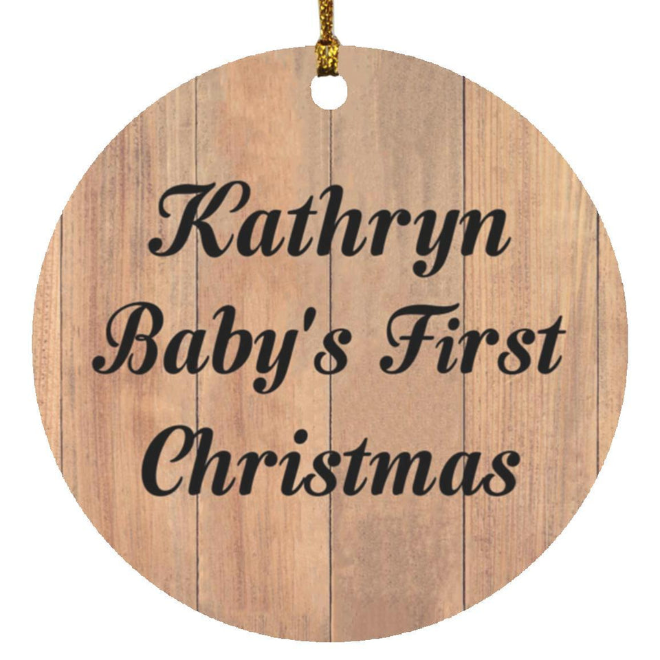 Kathryn Baby's First Christmas - Circle Ornament C