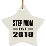 Step Mom Established EST. 2018 - Star Ornament