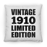 114th Birthday Vintage 1910 Limited Edition - Throw Pillow