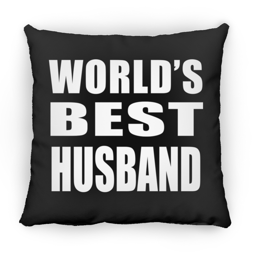 World's Best Husband - Throw Pillow Black