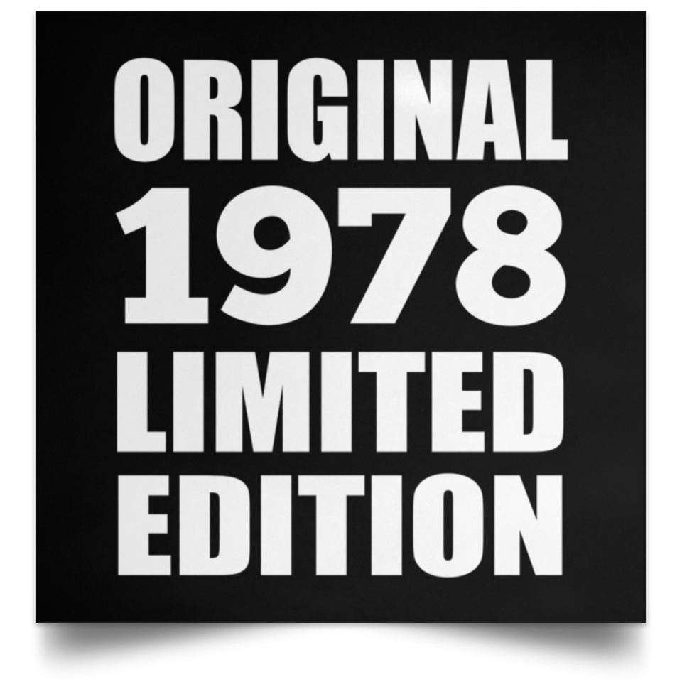 46th Birthday Original 1978 Limited Edition - Poster Square