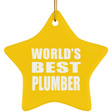 World's Best Plumber - Star Ornament