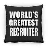World's Greatest Recruiter - Throw Pillow Black