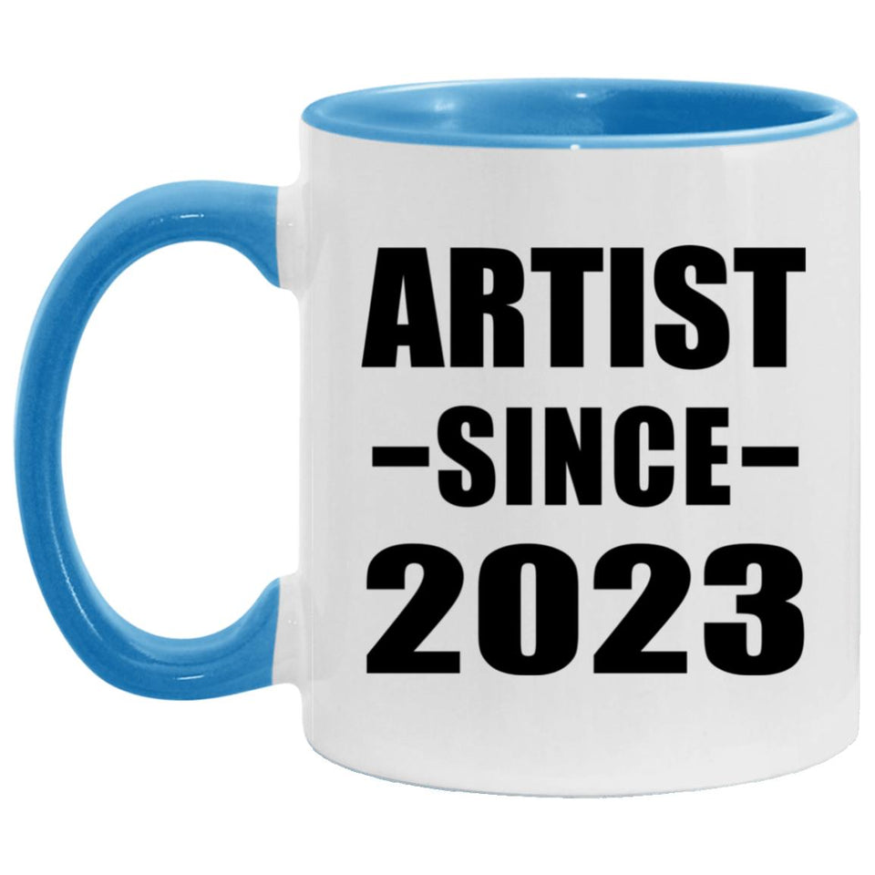 Artist Since 2023 - 11oz Accent Mug Blue