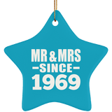 55th Anniversary Mr & Mrs Since 1969 - Star Ornament
