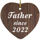 Father Since 2022 - Heart Ornament D