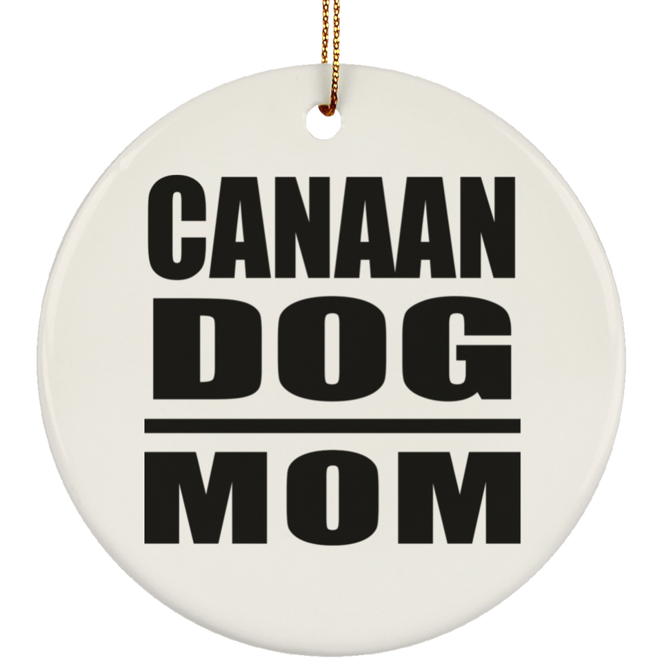 Canaan Dog Mom - Circle Ornament