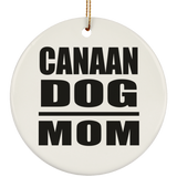 Canaan Dog Mom - Circle Ornament