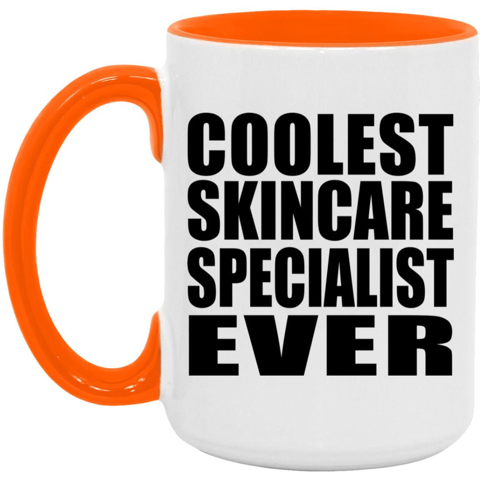 Coolest Skincare Specialist Ever - 15oz Accent Mug Orange