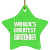 World's Greatest Bartender - Star Ornament