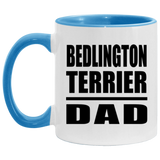 Bedlington Terrier Dad - 11oz Accent Mug Blue